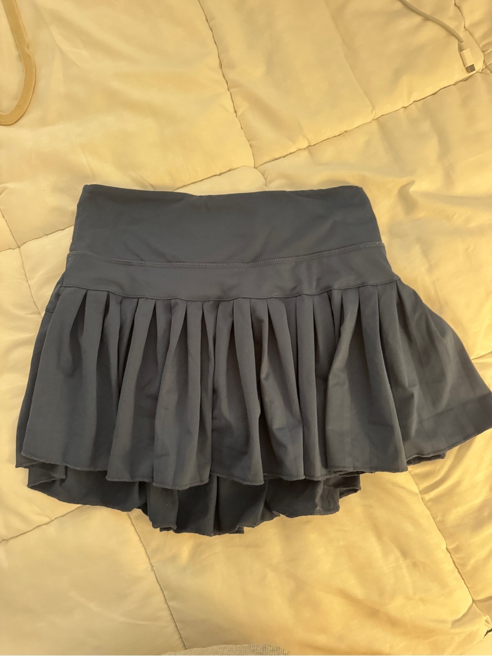 Pleated Dark Gray Women’s Skirt with Wide Waistband